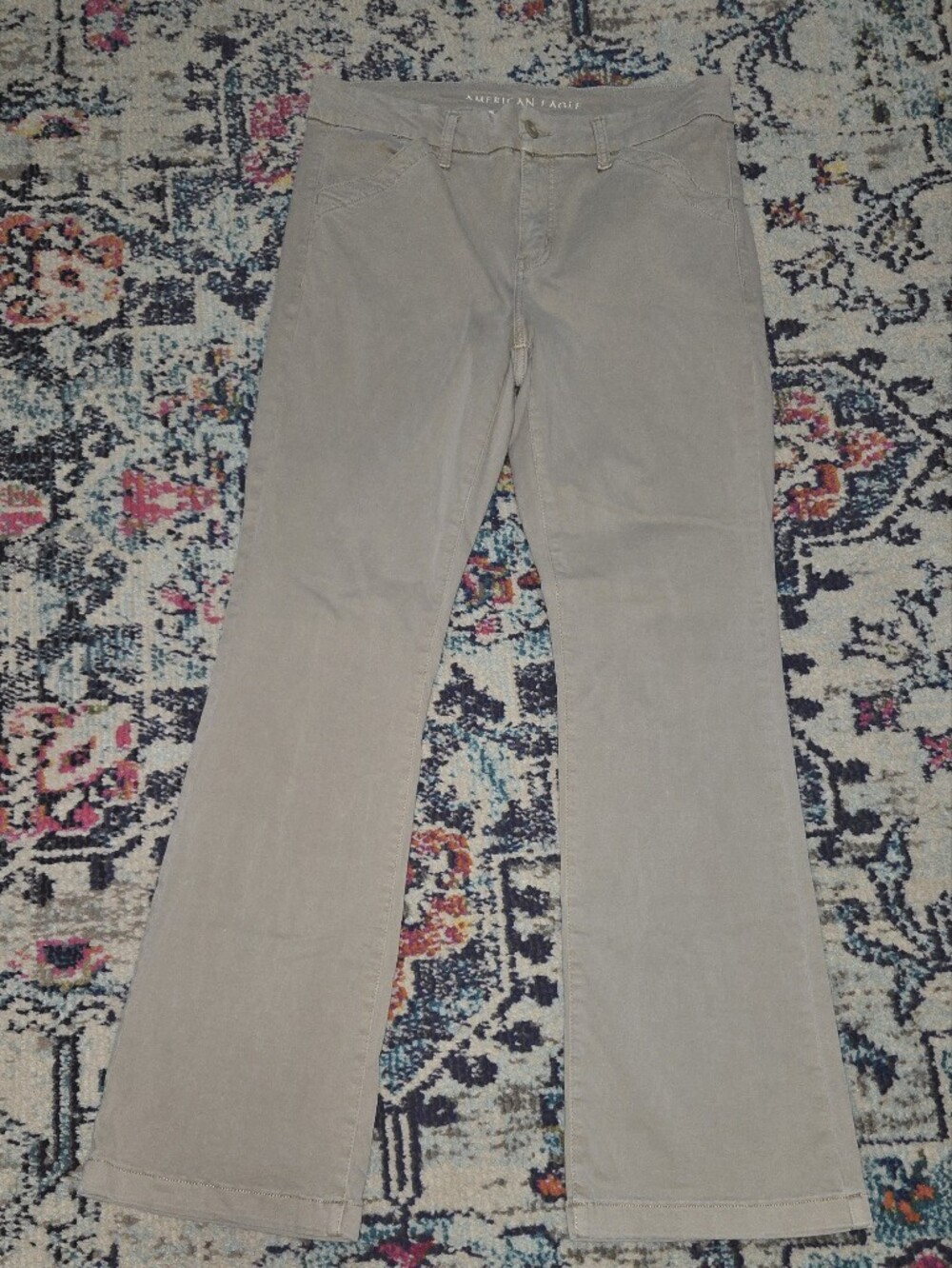 American Eagle Khaki Uniform Kick Boot Stretch Size 10
